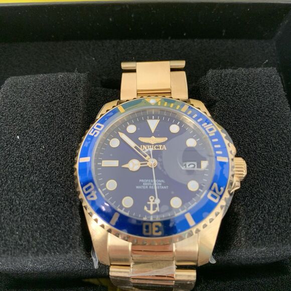 Invicta Lady Watch Gold Band Blue Dial Just like Pro Diver Model 48662 New Box main image 6